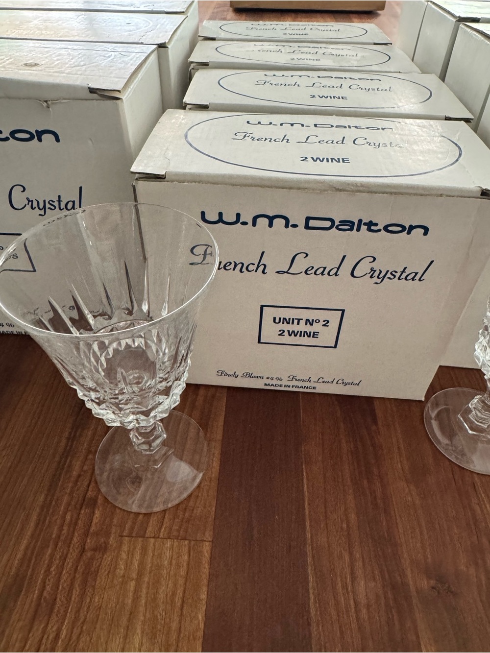 French Lead Crystal Clear Wine Glass - Clear